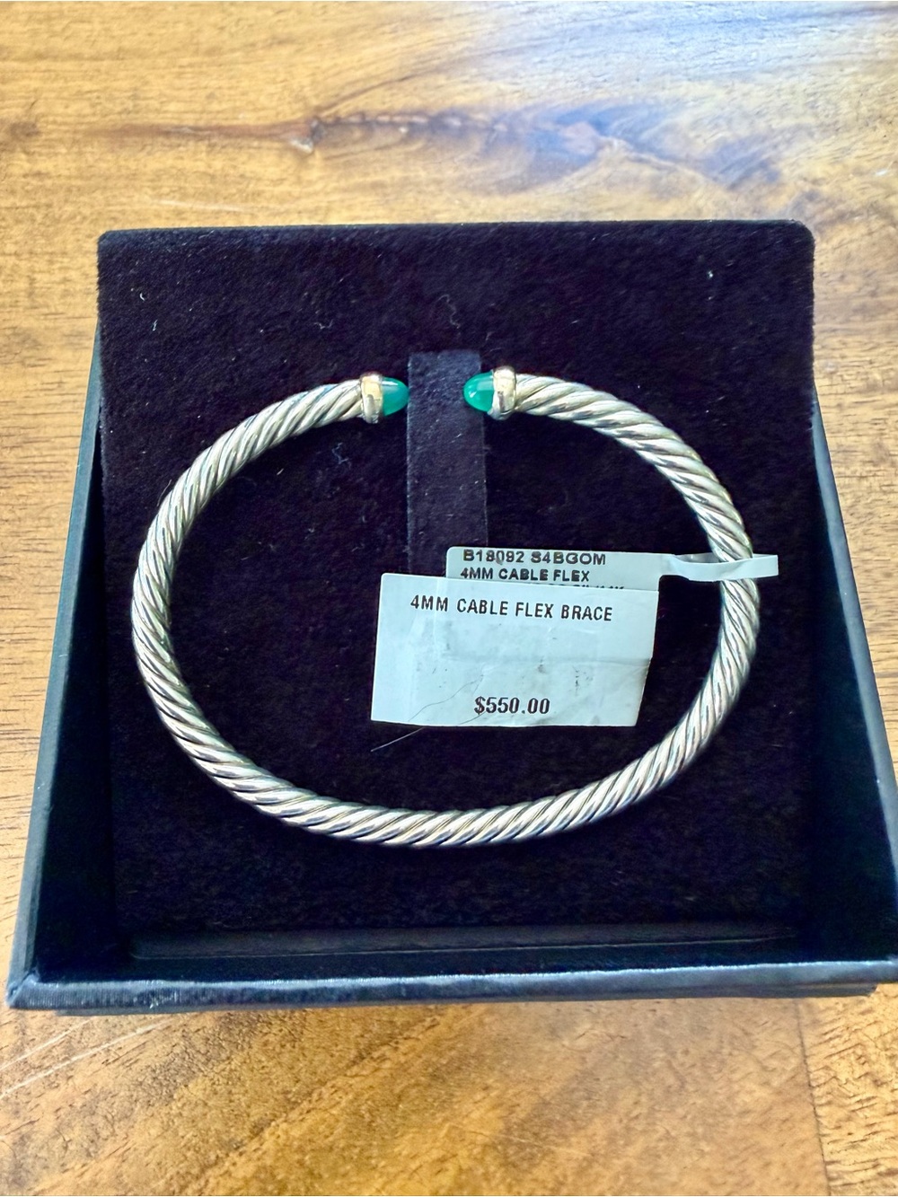 David Yurman Cable Flex Cuff Bracelet in Sterling Silver & 14K Gold